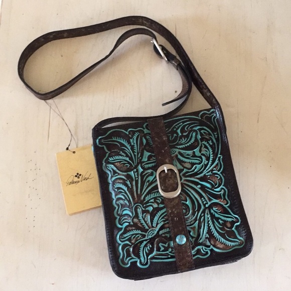(Patricia Nash) Tooled turquoise crossbody - Picture 2 of 7